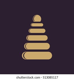 Pyramid toy icon.vector design. Childrens pyramid symbol. web. graphic. JPG. AI. app. logo. object. flat. image. sign. eps. art. picture - stock vector