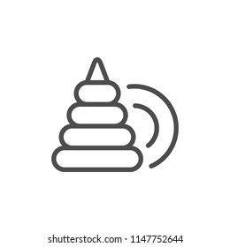 Pyramid toy line icon