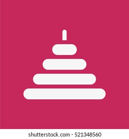 Pyramid Toy Minimalistic Flat Solid Icon Pictogram Symbol