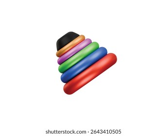 pyramid toys icon 3d illustration render
