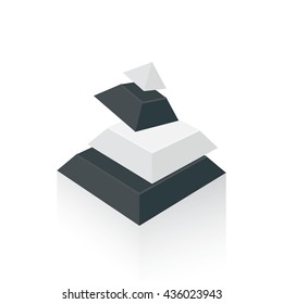 pyramid transform white and black color