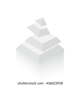 pyramid transform  white color