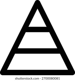 Ícone de Pirâmide, Triângulo, Contorno do Gráfico