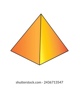 icono de triángulo piramidal ilustración vectorial diseño vectorial