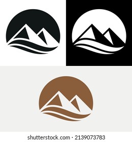 Pyramid Triangle Landmark Mountain Icon