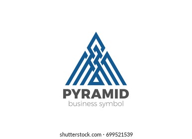 Pyramid Triangle Logo abstract design vector template Linear style.
Finance Business Luxury Fashion Logotype concept icon.