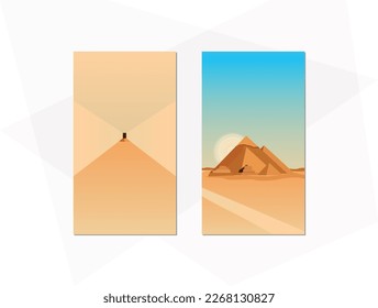Pyramid triangular Wallpaper for mobile screen, Ui and Vertical banner template