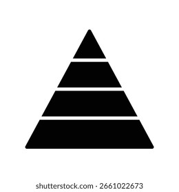 Pyramid Vetor for Business Hierarchy Model, ilustração de estrutura organizacional, liderança e sistema de suporte