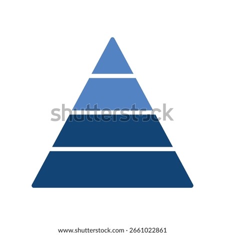 Pyramid Vector for Business Hierarchy Model, Organizational structure illustration, leadership and support system