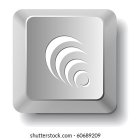 Pyramid. Vector computer key.