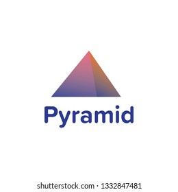 Pyramid vector gradient logo isolated design