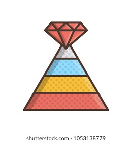 Pyramid vector icon