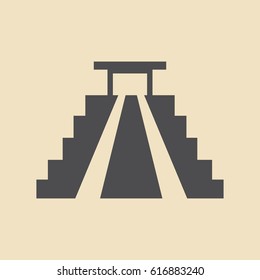 Pyramid vector icon.