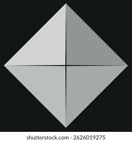 Pyramidenvektorsymbol schwarz-grau