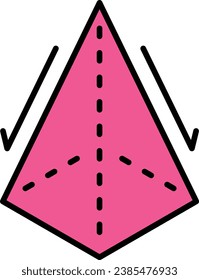 Pyramid vector icon. Can be used for printing, mobile and web applications.