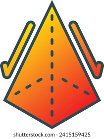 Pyramid vector icon. Can be used for printing, mobile and web applications.