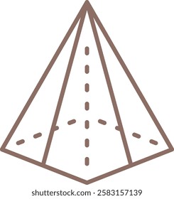 Pyramid vector icon. Can be used for printing, mobile and web applications.