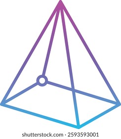 Pyramid vector icon. Can be used for printing, mobile and web applications.