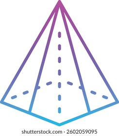 Pyramid vector icon. Can be used for printing, mobile and web applications.