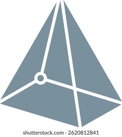 Pyramid vector icon. Can be used for printing, mobile and web applications.
