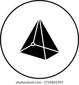 Icono de Vector piramidal. Se puede utilizar para aplicaciones de impresión, móviles y de Web.