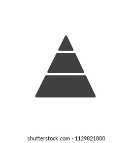 Pyramid vector icon. filled flat sign for mobile concept and web design. Diagram simple solid icon. Symbol, logo illustration. Pixel perfect vector graphics