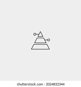 Pyramid vector icon illustration sign