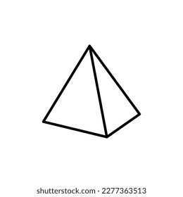 Pyramid vector icon, triangle flat vector illustration for web site or mobile app.eps