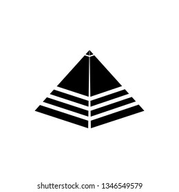 Pyramid vector icon. Triangle symbol. Egyptian symbol. Best modern flat illustration for web and mobile app design.