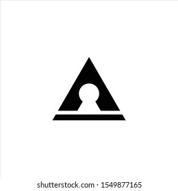 Pyramid vector icon, triangle symbol. Simple, flat design for web or mobile app