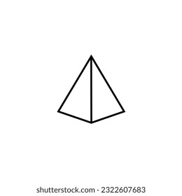 Pyramid vector icon, triangle symbol. Simple, flat design for web or mobile app
