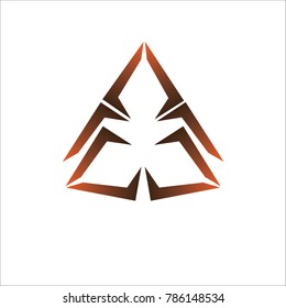 Pyramid vector illustration logo design. Shape mountain logo design template