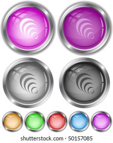 Pyramid. Vector internet buttons.