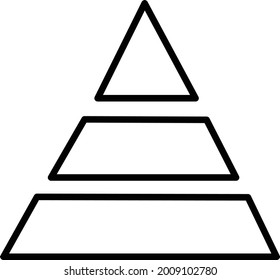 Pyramid Vector Line Icon Design
