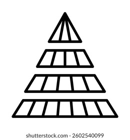 Pyramid Vector Line Icon Design