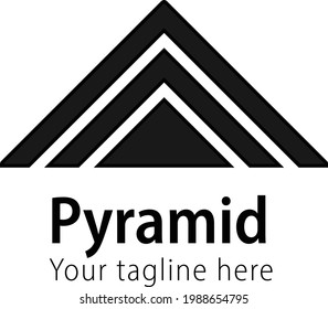 Pyramid vector logo design concept