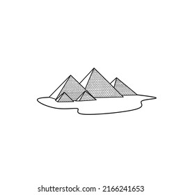 pyramid vector on white background