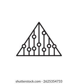 Pyramid with Vertically Connected Dots
