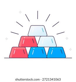 Pirámide de riqueza, Ilustración vectorial
