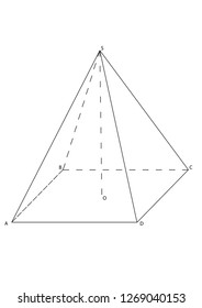 A pyramid, which can be used as a visual representation of a polyhedron, for supporting tasks or for other purposes.