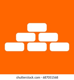 Pyramid white icon .