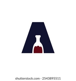 A pyramid wine logo design