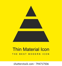 Pyramidal bright yellow material minimal icon or logo design