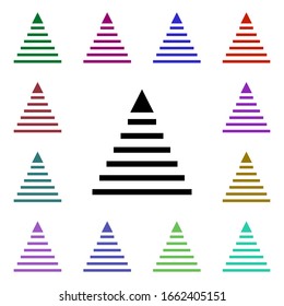 Pyramidal organization multi color style icon. Simple glyph, flat vector of web icons for ui and ux, website or mobile application