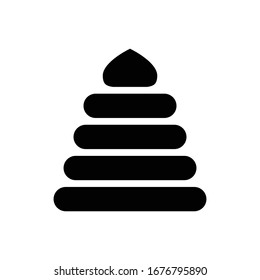 Pyramidal Toy vector icon glyph style illustration.