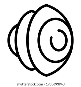 Pyramidic eye ball icon. Outline pyramidic eye ball vector icon for web design isolated on white background