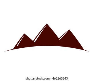 pyramids desert landscape icon vector illustration design