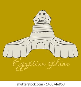 Pyramids in the desert. Vector illustration.