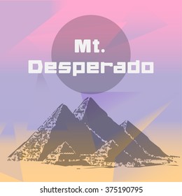 pyramids in the desert. vector illustration