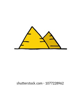 pyramids doodle icon